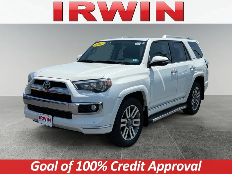 2018 Toyota 4Runner Limited in White — front three-quarter view