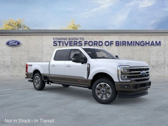 2026 Ford F-250SD King Ranch in White — front three-quarter view