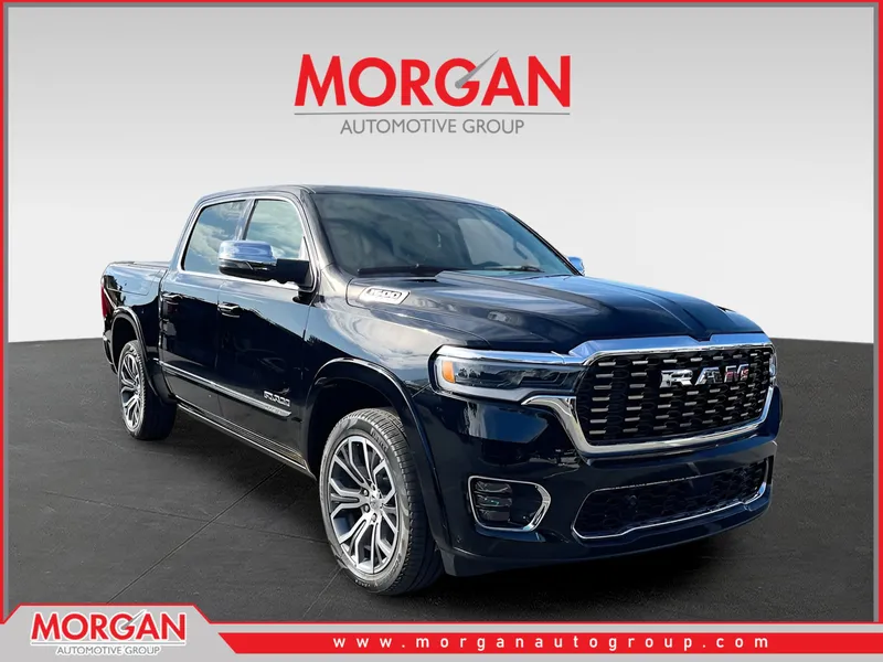 2026 Ram 1500 Tungsten in Black — front three-quarter view