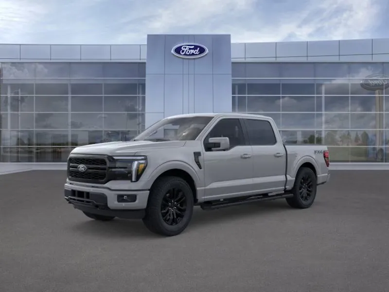 2026 Ford F-150 in DR Gray — front three-quarter view