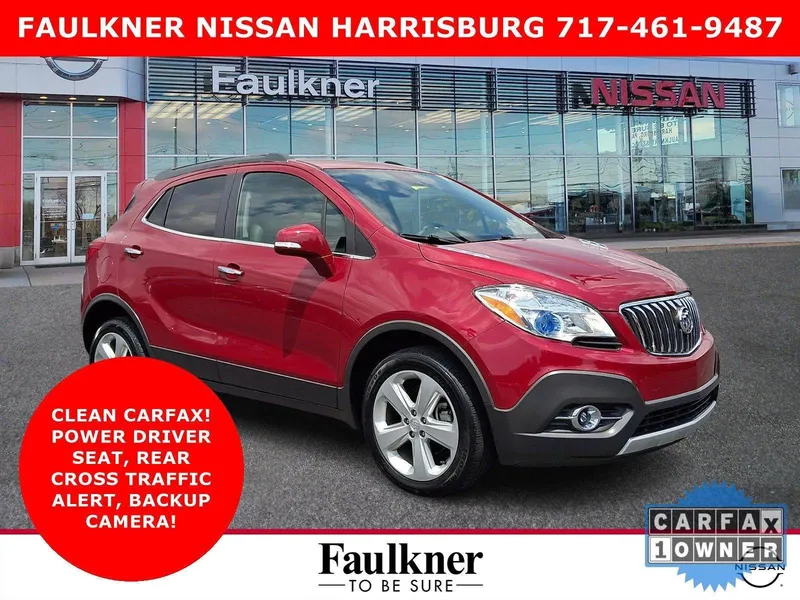 2016 Buick Encore Convenience AWD in Winterberry Red Metallic — front three-quarter view