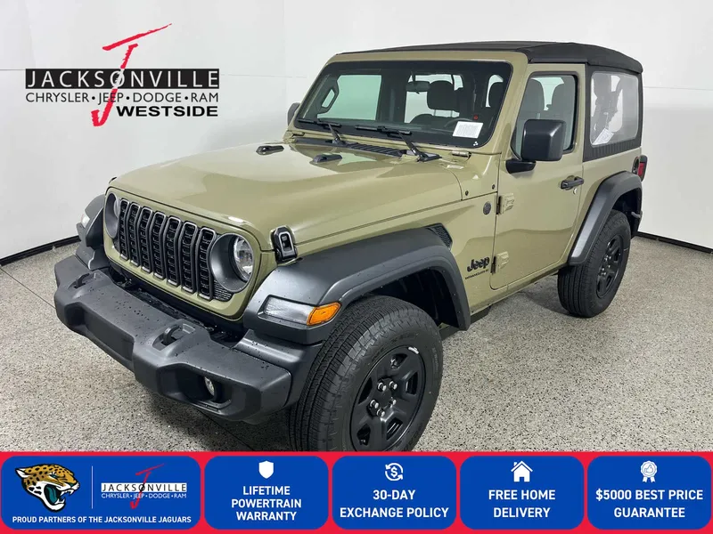 2026 Jeep Wrangler Sport in 41 Exterior Paint — front three-quarter view