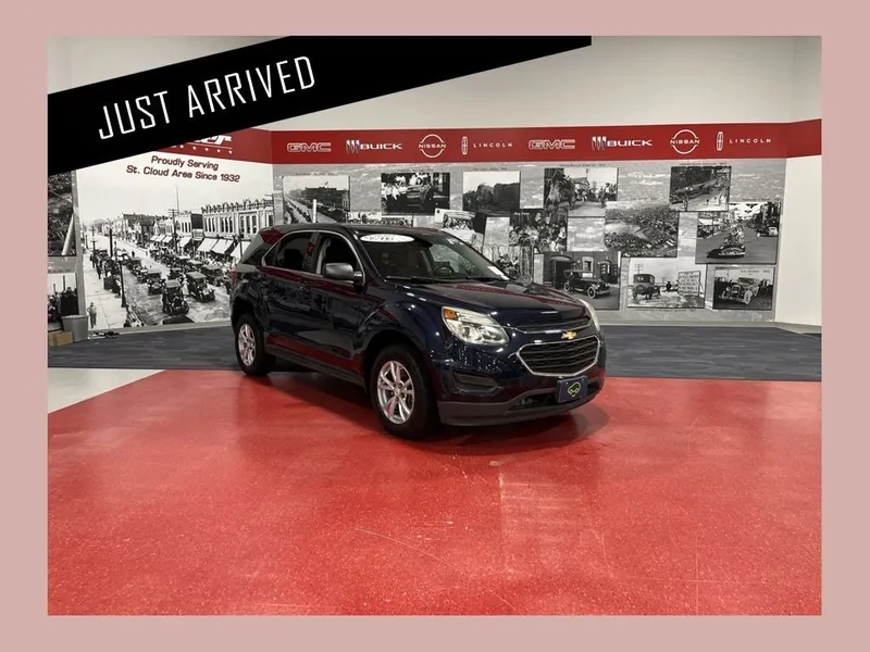 2017 Chevrolet Equinox LS in Blue Velvet Metallic — front three-quarter view