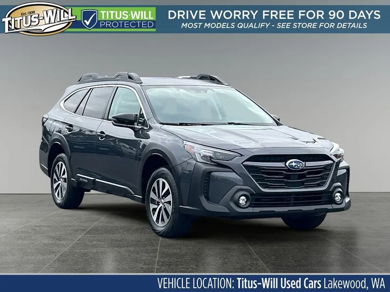 2023 Subaru Outback Premium in Gray Metallic — front three-quarter view