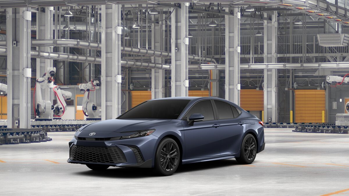 2026 Toyota Camry SE in Dark Cosmos — front three-quarter view