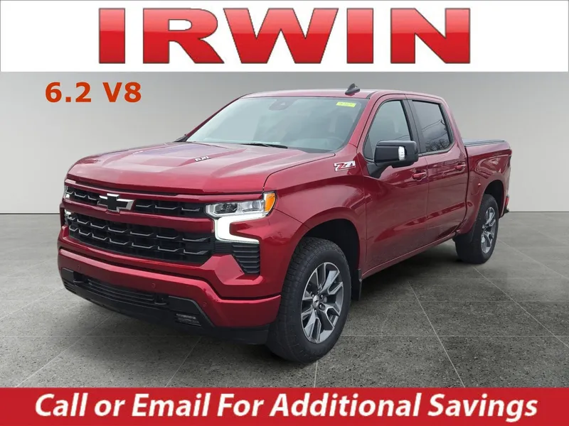 2025 Chevrolet Silverado 1500 RST in Radiant Red Tintcoat — front three-quarter view