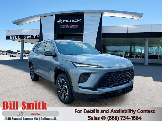 2026 Buick Enclave Sport Touring in Moonstone Gray Metallic — front three-quarter view