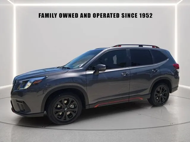 2023 Subaru Forester Sport in Magnetite Gray Metallic — front three-quarter view