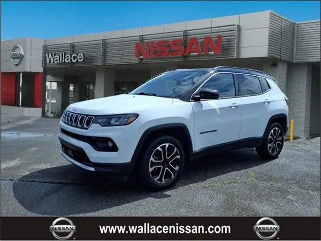 2024 Jeep Compass Limited in Bright White Clearcoat — front three-quarter view