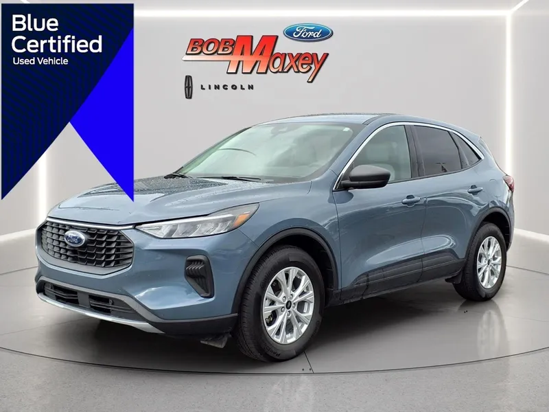 2023 Ford Escape Active in Vapor Blue Metallic — front three-quarter view