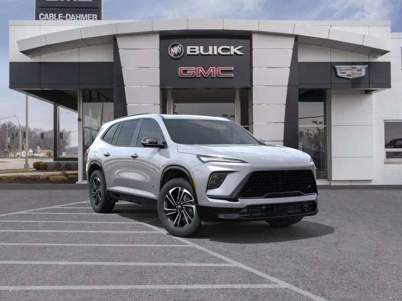 2026 Buick Enclave Sport Touring in Moonstone Gray Metallic — front three-quarter view