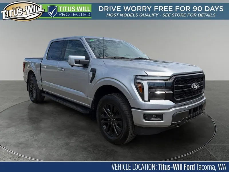 2026 Ford F-150 Lariat in Silver — front three-quarter view