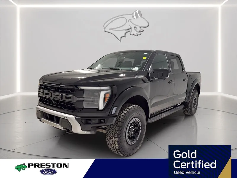 2024 Ford F-150 Raptor in Agate Black — front three-quarter view