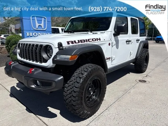 2026 Jeep Wrangler Rubicon in Bright White Clearcoat — front three-quarter view