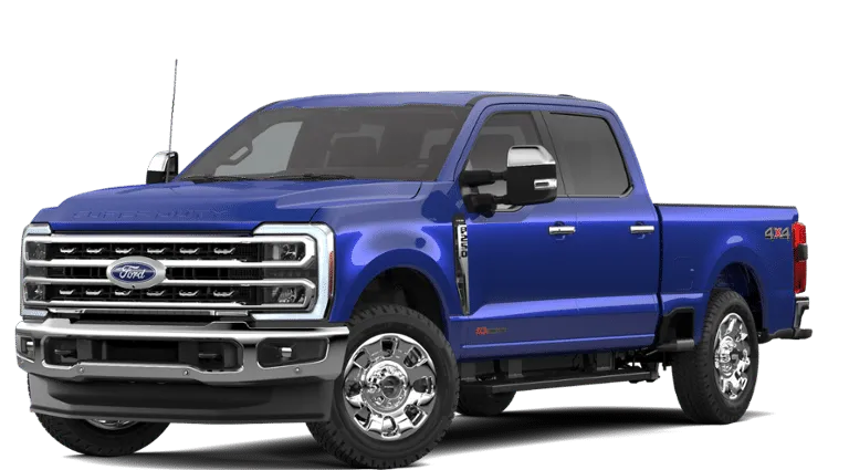 2026 Ford F-250SD Lariat 4WD CREW CAB in Blue Metallic — front three-quarter view