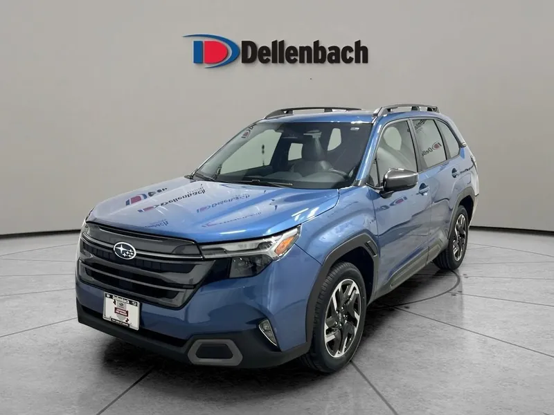 2025 Subaru Forester Limited in Horizon Blue Pear — front three-quarter view