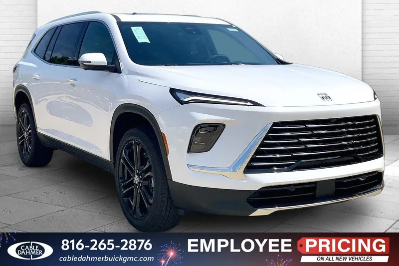 2026 Buick Enclave Preferred in Summit White — front three-quarter view