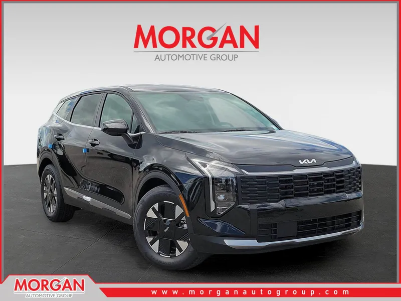 2026 Kia Sportage Hybrid LX in Fusion Black — front three-quarter view