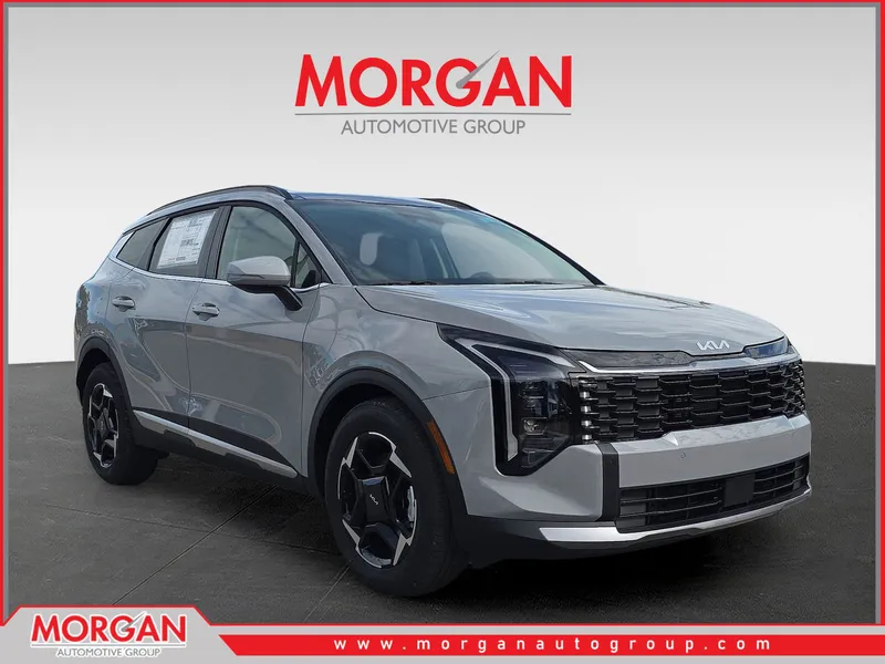 2026 Kia Sportage EX in Wolf Gray — front three-quarter view