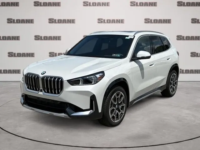 2026 BMW X1 xDrive28i in Mineral White Metallic — front three-quarter view