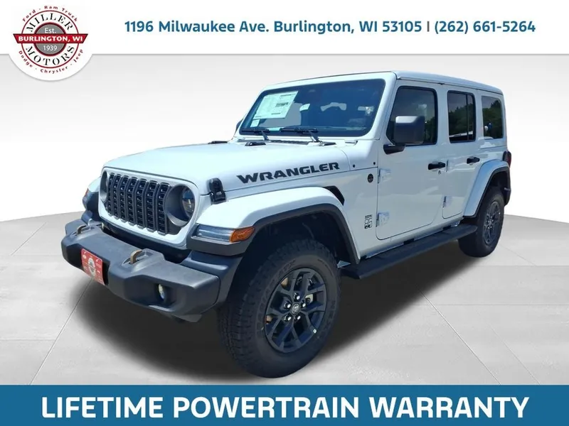 2026 Jeep Wrangler WRANGLER 4-DOOR 85TH ANNIVERSARY EDITION in Bright White Clear-Coat Exterior Paint — front three-quarter view