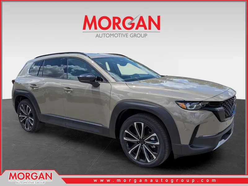 2026 Mazda CX-50 2.5 Turbo in Zircon Sand Metallic — front three-quarter view