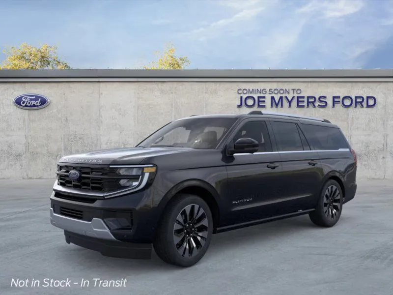 2026 Ford Expedition Max in Agate Black — front three-quarter view