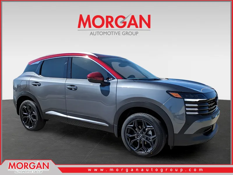 2026 Nissan Kicks SR in Gray — front three-quarter view