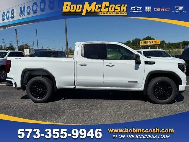 2026 GMC Sierra 1500 Elevation in Summit White — front three-quarter view