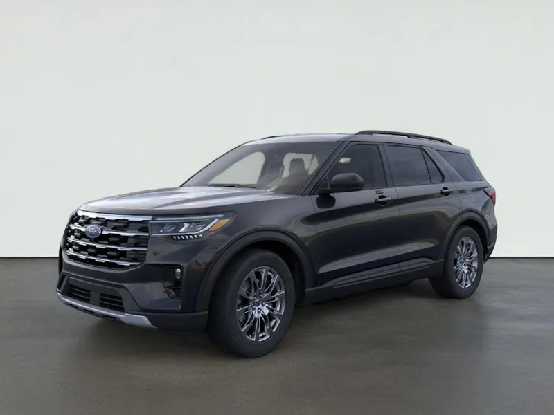 2026 Ford Explorer Active w/200A Pkg in Agate Black Metallic — front three-quarter view