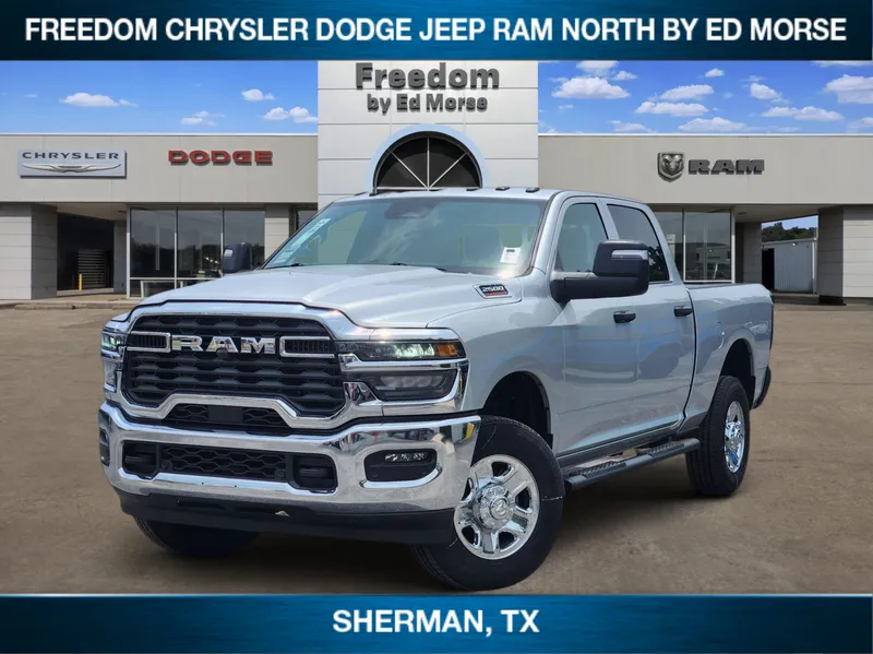2026 RAM Ram 2500 RAM 2500 TRADESMAN CREW CAB 4X4 6'4' BOX in Silver-Zynith Exterior Paint — front three-quarter view