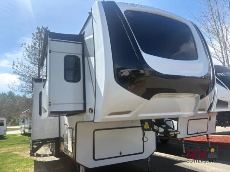 2021 Forest River RV Cedar Creek — front three-quarter view