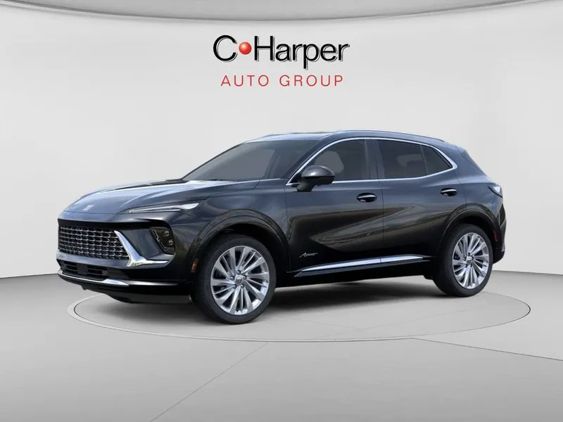 2026 Buick Envision Avenir in Ebony Twilight Metallic — front three-quarter view