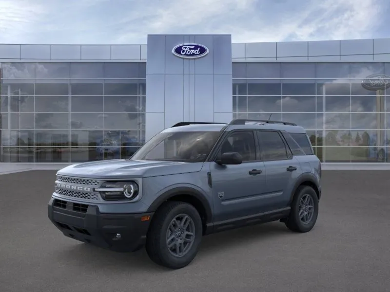 2026 Ford Bronco Sport in G4 Gray — front three-quarter view
