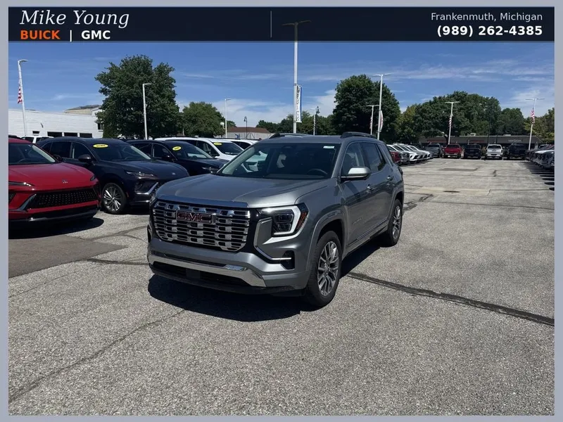 2026 GMC Terrain Denali in Sterling Metallic — front three-quarter view