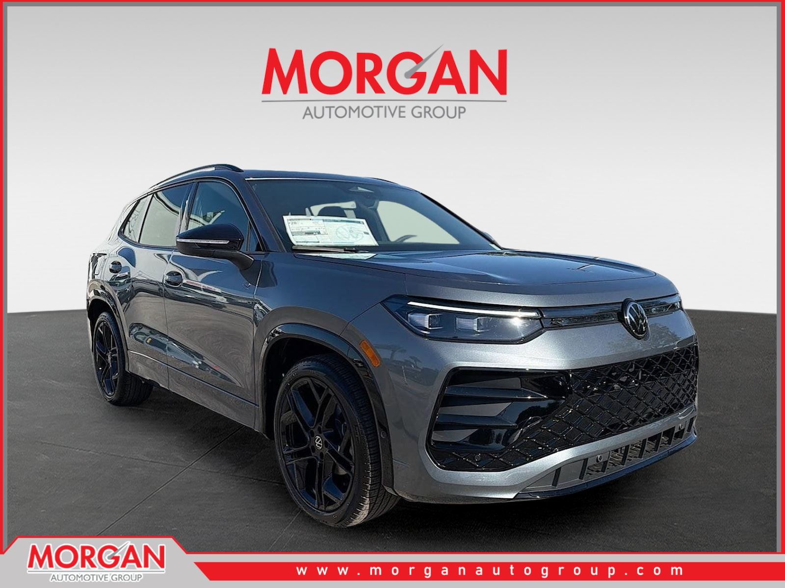 2026 Volkswagen Tiguan SE R-Line Black in Platinum — front three-quarter view