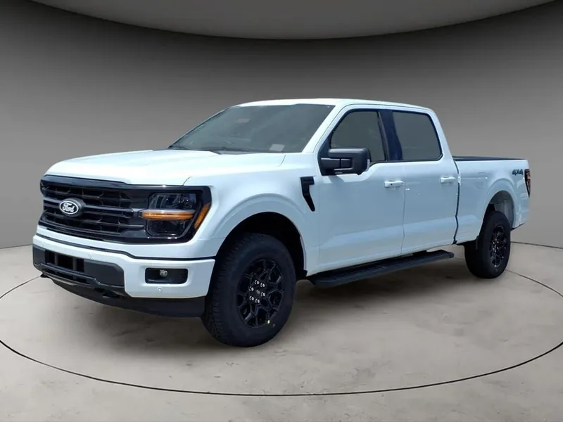 2026 Ford F-150 XLT in Oxford White — front three-quarter view