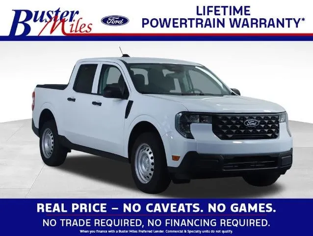 2026 Ford Maverick XL in Oxford White — front three-quarter view