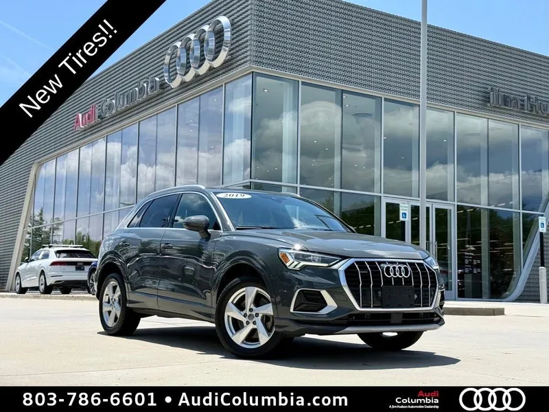 2019 Audi Q3 2.0T Premium quattro in Nano Gray Metallic — front three-quarter view