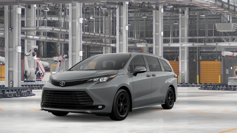 2026 Toyota Sienna Woodland Edition in Cement — front three-quarter view
