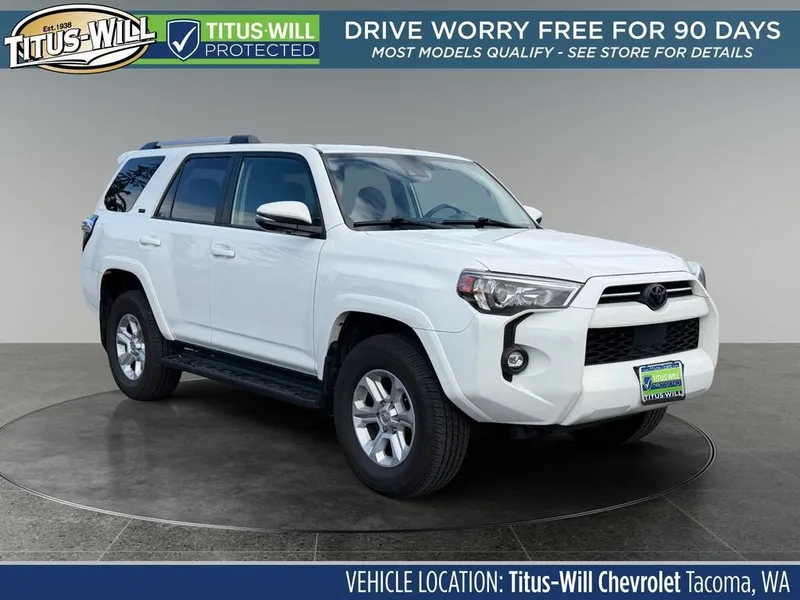 2022 Toyota 4Runner SR5 Premium in White — front three-quarter view