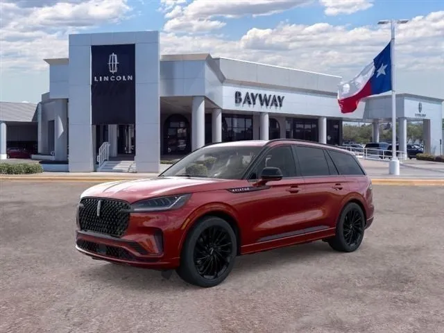 2026 Lincoln Aviator Reserve in Red Carpet Tinted Clearcoat — front three-quarter view