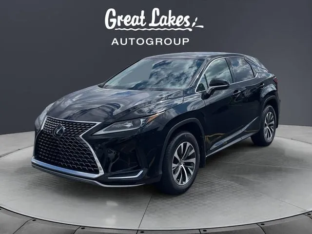 2021 Lexus RX 350 in Obsidian — front three-quarter view