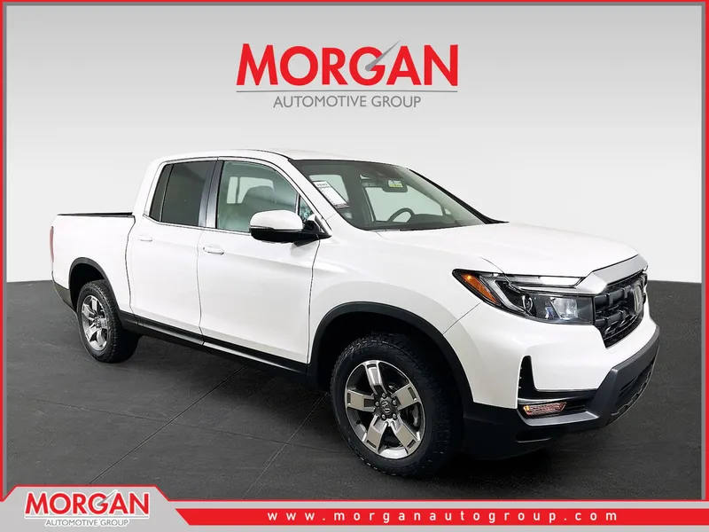 2026 Honda Ridgeline RTL in White — front three-quarter view
