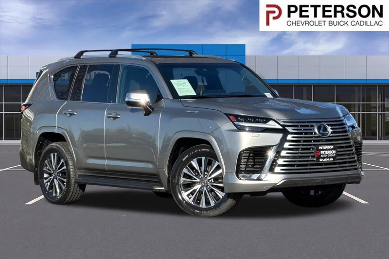 2023 Lexus LX 600 Premium in Silver — front three-quarter view