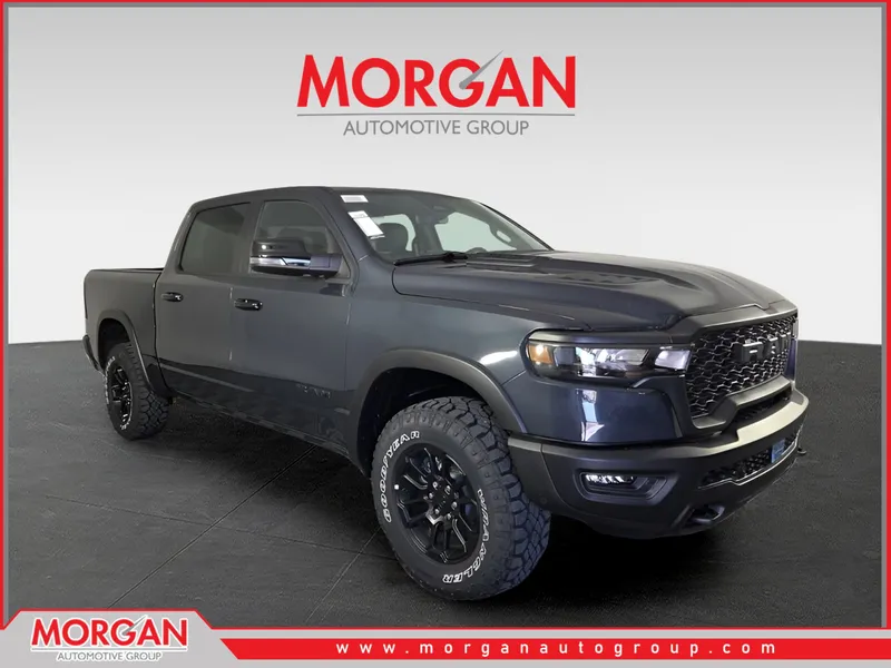 2026 Ram 1500 Rebel in Blue — front three-quarter view