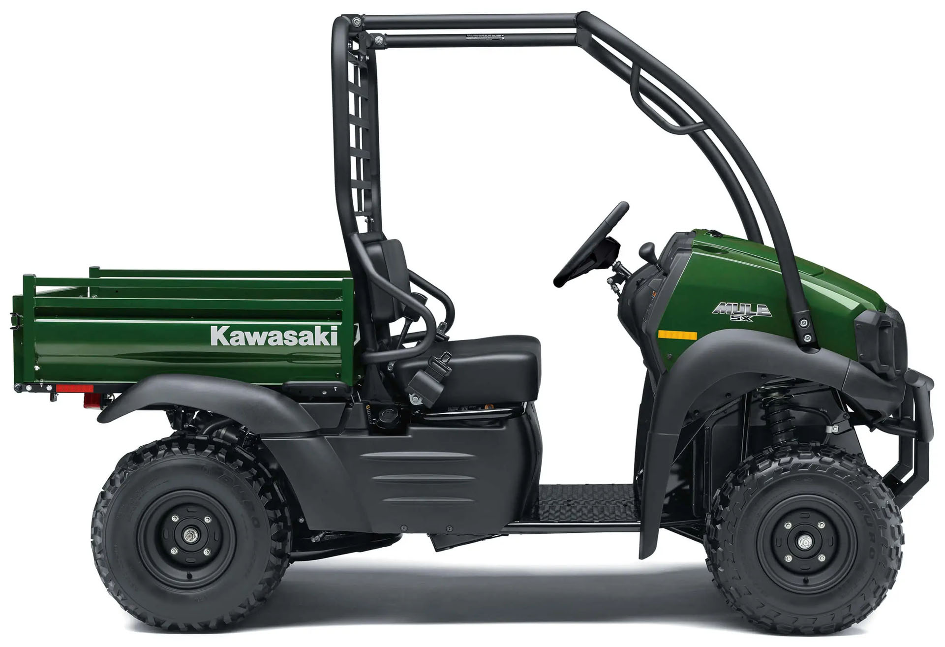 2027 Kawasaki MULE SX in Timberline Green — front three-quarter view