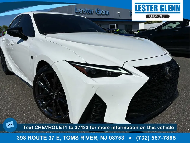 2025 Lexus IS 350 F SPORT in White/Off-White — front three-quarter view