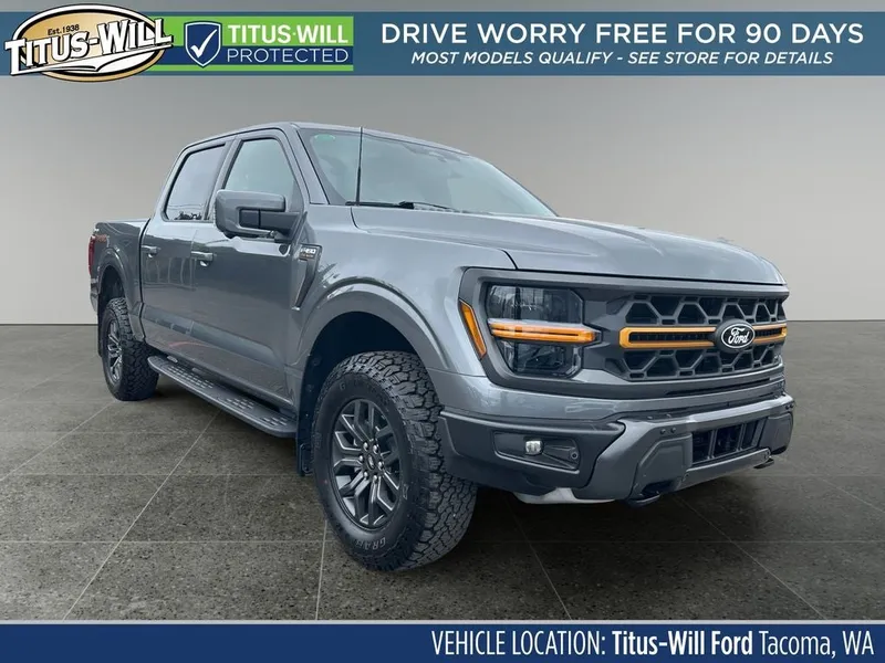 2025 Ford F-150 Tremor in Gray — front three-quarter view