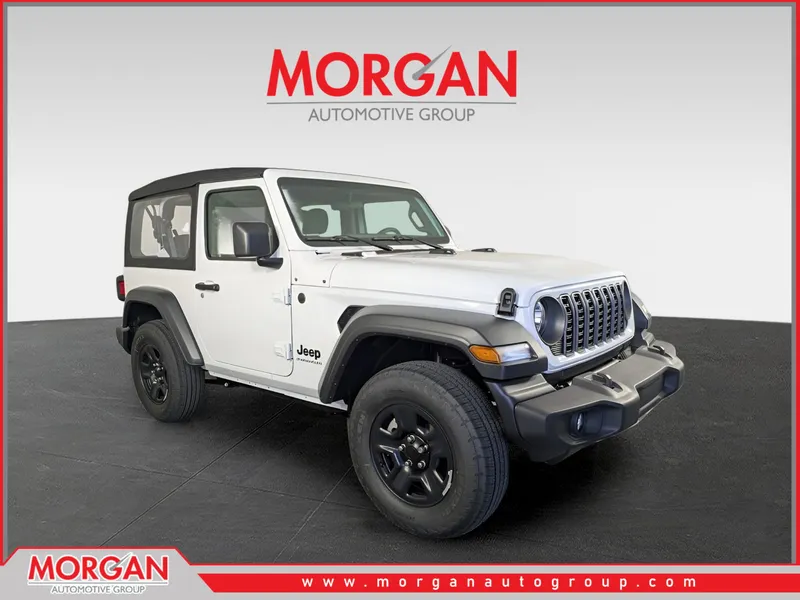 2026 Jeep Wrangler Sport in White/off-white — front three-quarter view